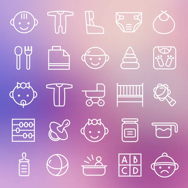 Bebek Icons set — Stok Vektör