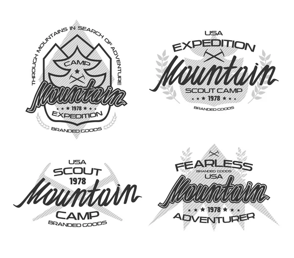 Mountain emblems  for t-shirt. — Stock Vector