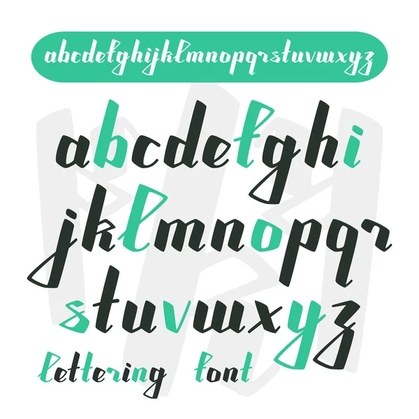 Fuente calligraphic dibujada a mano — Vector de stock