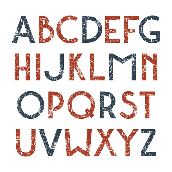 Sans serif font tebal dalam gaya klasik - Stok Vektor