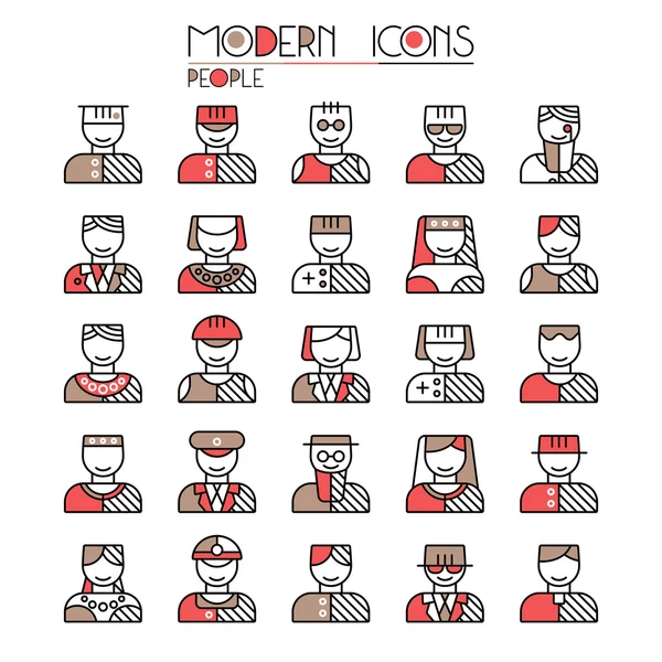 Pictogrammenset mensen — Stockvector