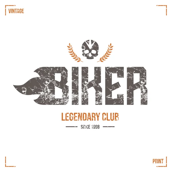 Biker Club embleem — Stockvector