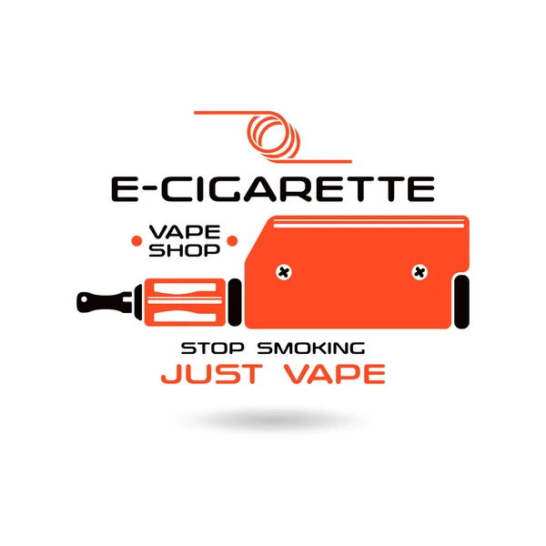 電子タバコのエンブレム — ストックベクタ