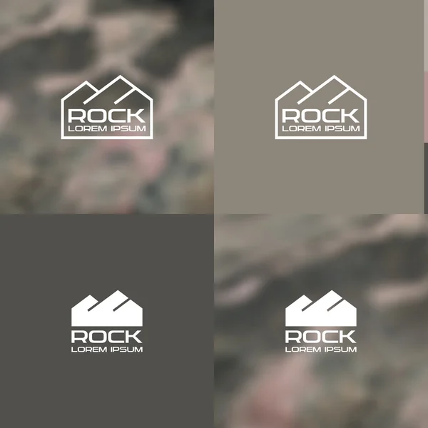 Logo roccia — Vettoriale Stock