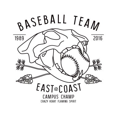 Kafatası hayvan. Beyzbol takımı amblemi