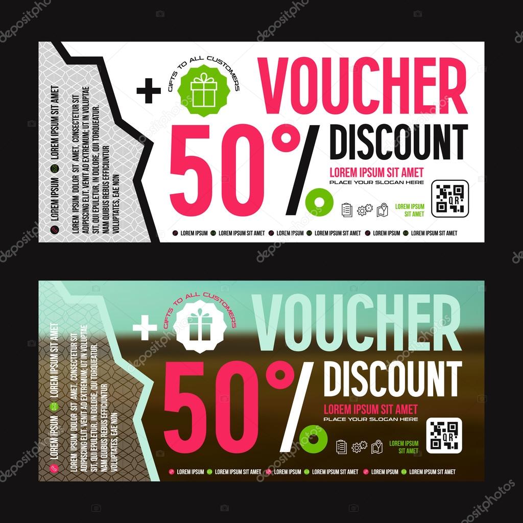 Discount voucher template — Stock Vector © Neuevector 96363422