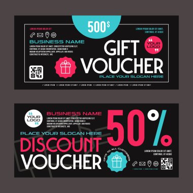 İndirim ve hediye çeki şablonu 