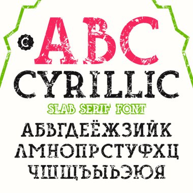 Kiril levha serif yazı tipi