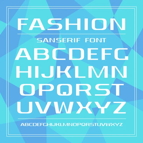 Schreefloze promotionele lettertype — Stockvector