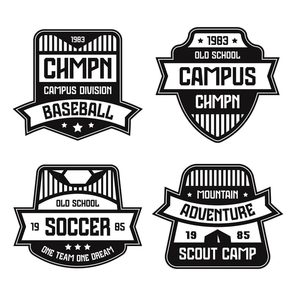 Sport badges. Graphic design for t-shirt — Stock Vector