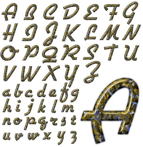 ABC Alphabet lettering design — Stock Photo, Image