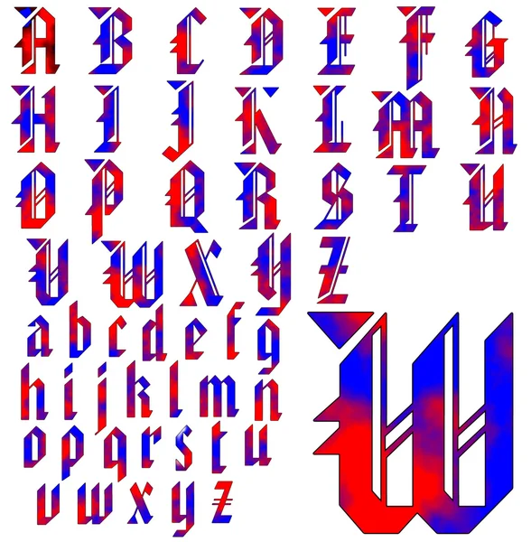 ABC Alphabet lettering design — Stock Photo, Image