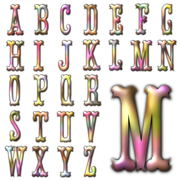 Abc のアルファベットのレタリング デザイン — ストック写真