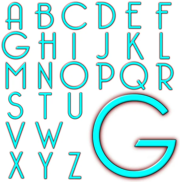 ABC Alphabet lettering design — Stock Photo, Image