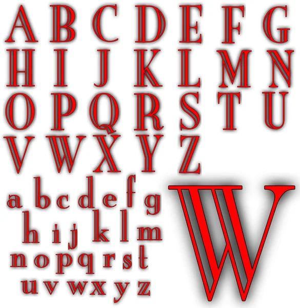 ABC Alphabet lettering design — Stock Photo, Image