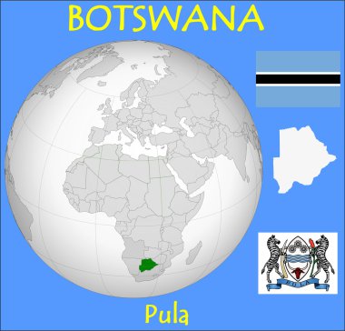 Botsvana konumu amblemi sloganı