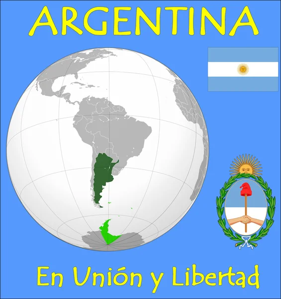 Lema del emblema de ubicación de Argentina — Vector de stock