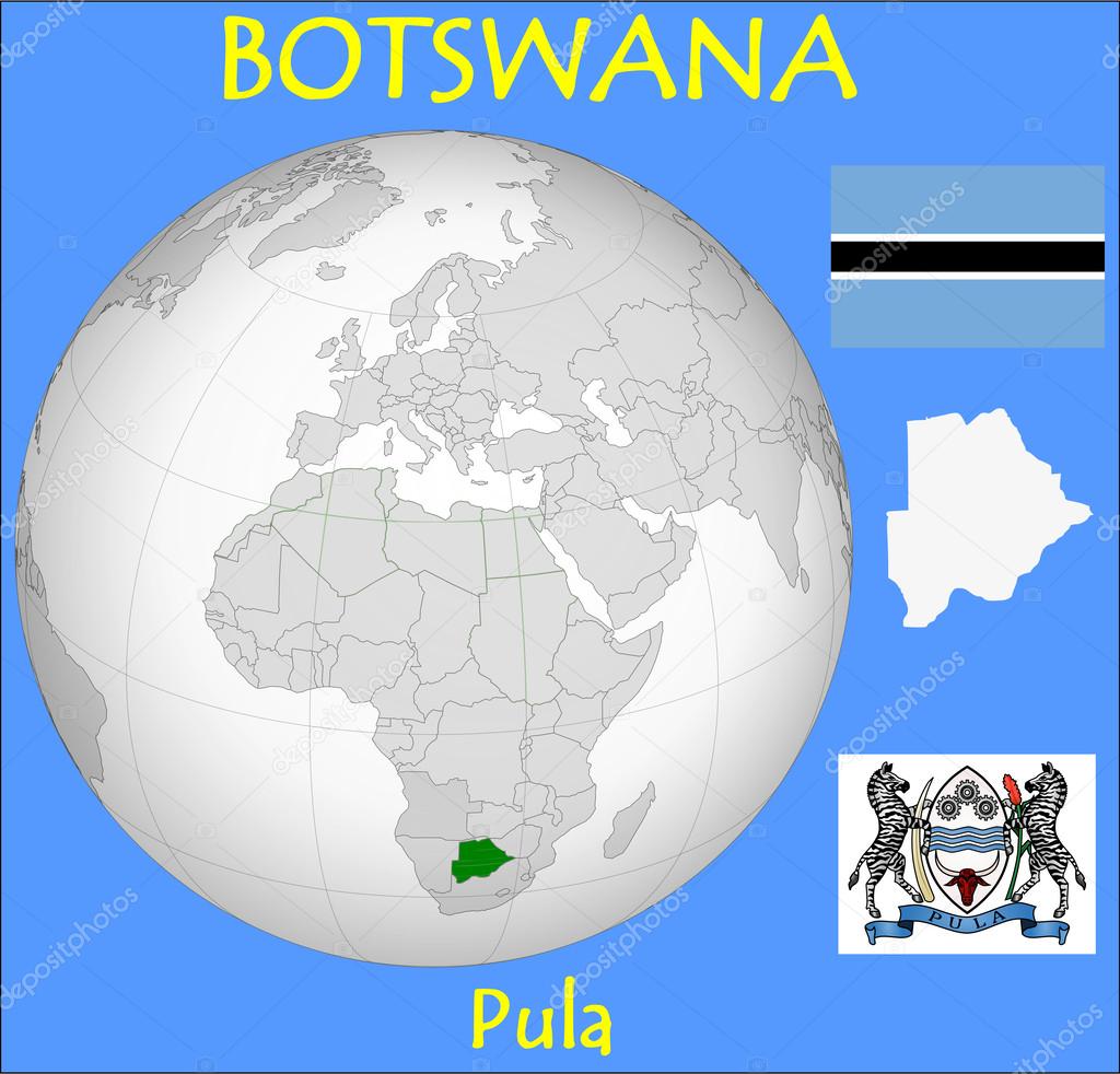 Botswana location emblem motto