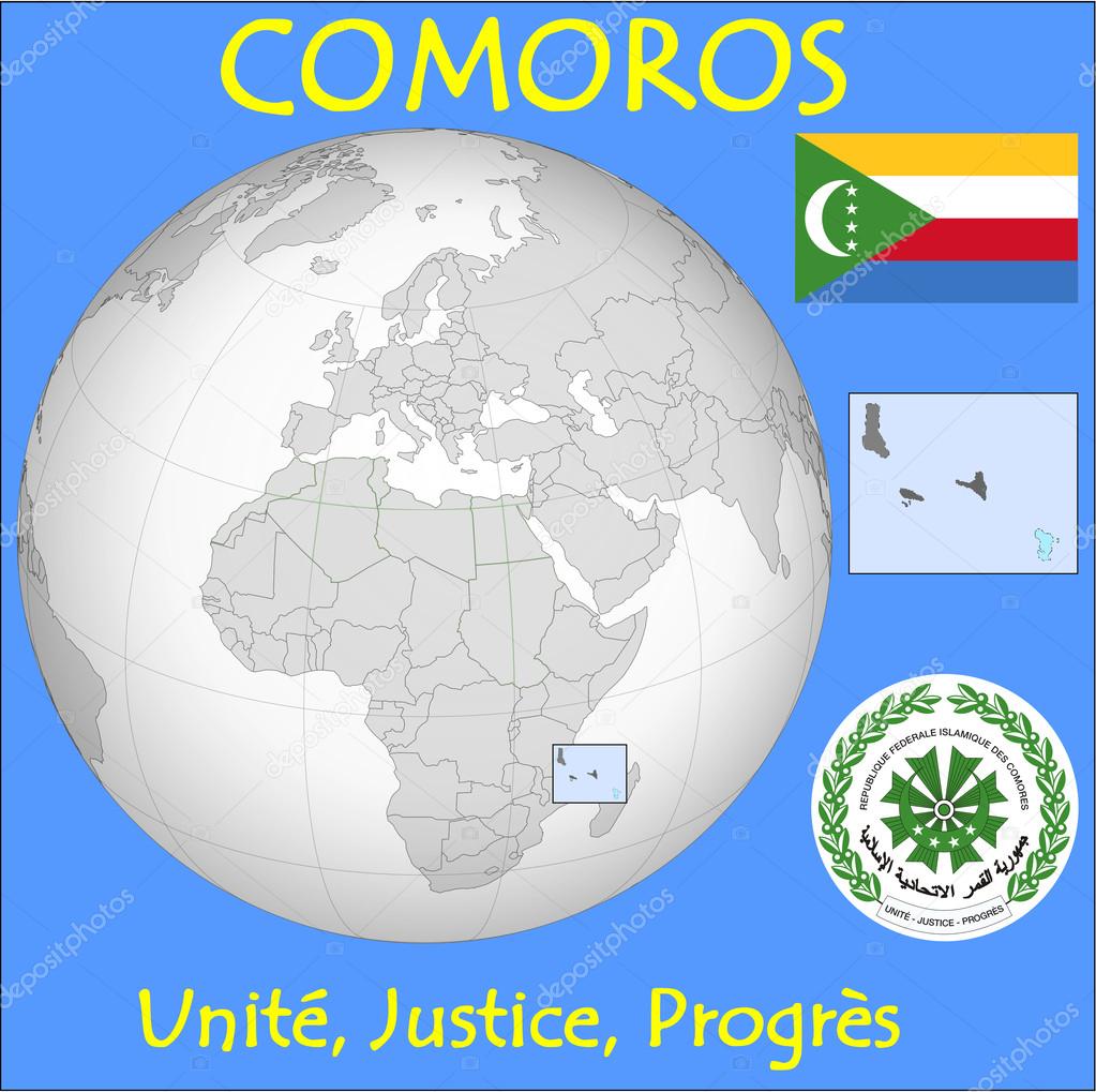 Comoros location emblem motto