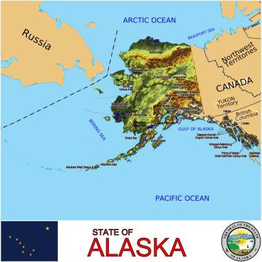 Alaska ilçe amblemi harita