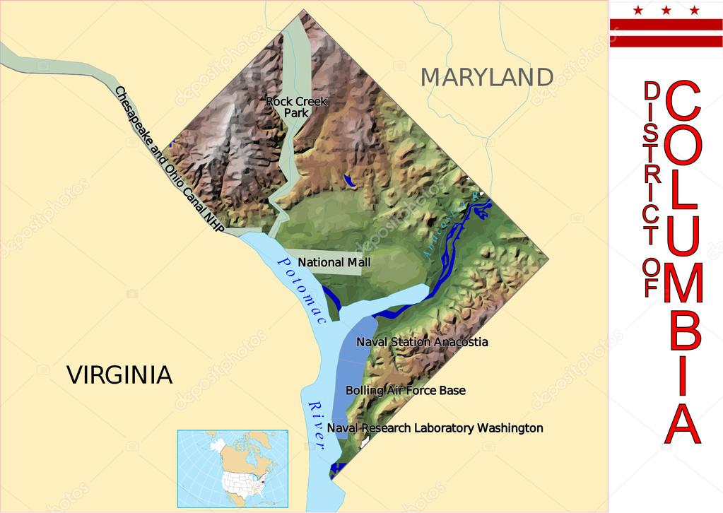 District of Columbia counties emblem map