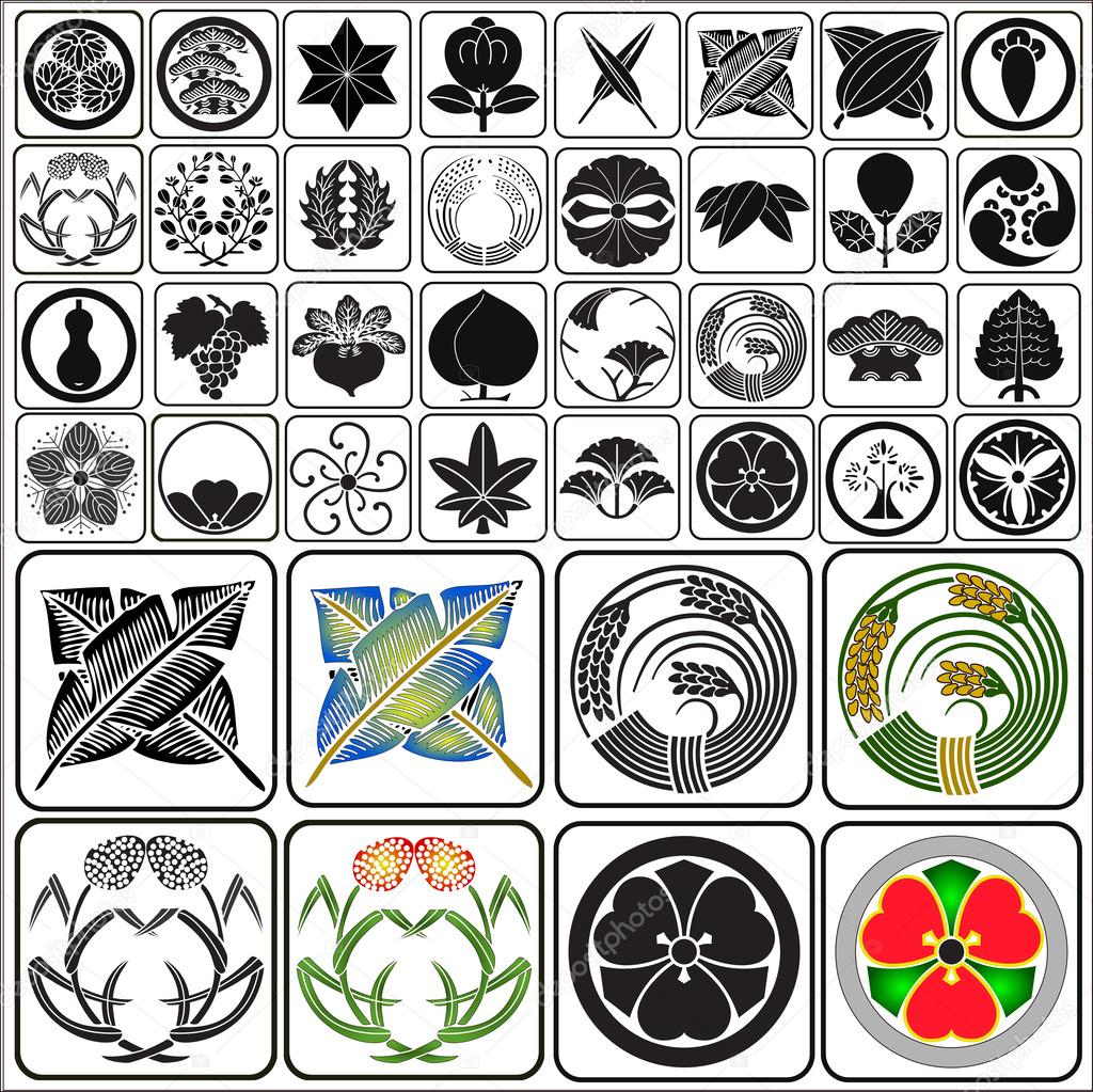 Japanese crests set A3