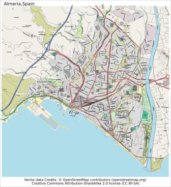 Almeria İspanya şehir haritası