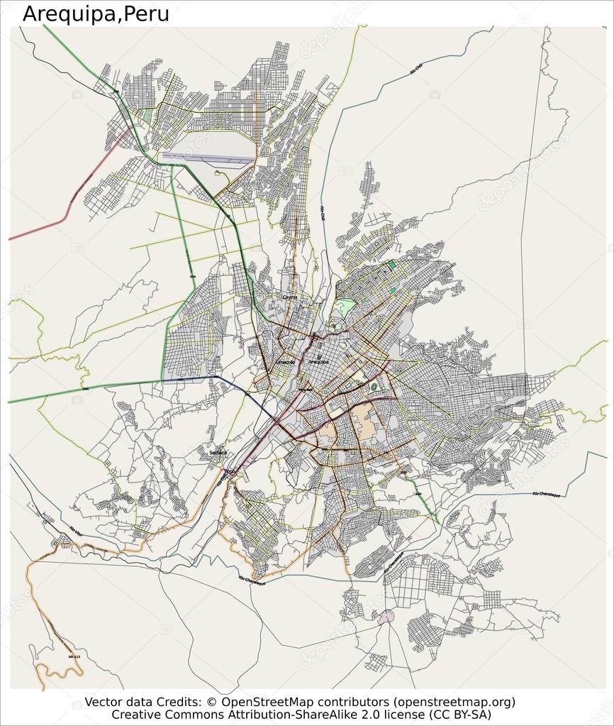 Arequipa Peru city map