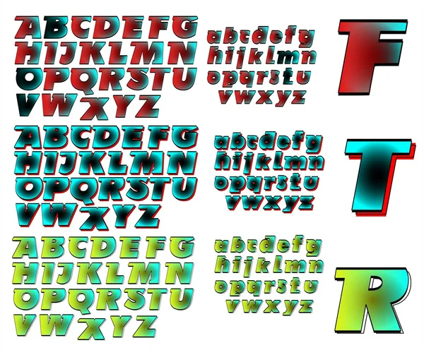 Abc 字母字体设计未来组合 — 图库矢量图片