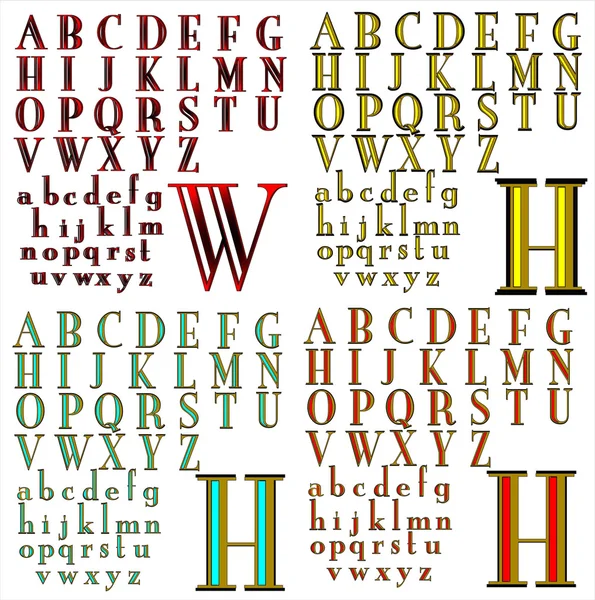 Abc 알파벳 글자 디자인 뉴욕 콤보 — 스톡 벡터