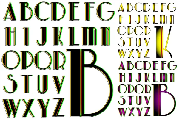 ABC Alfabeto letras diseño Park combo — Vector de stock