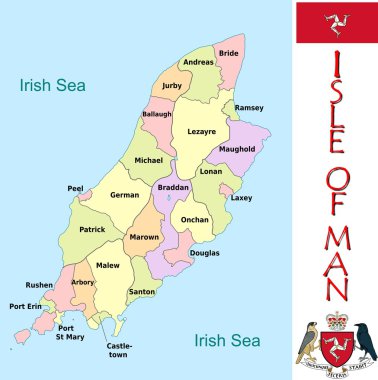 Isle of Man Administrative divisions clipart