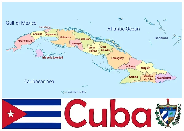 Küba idari yapılanması — Stok Vektör