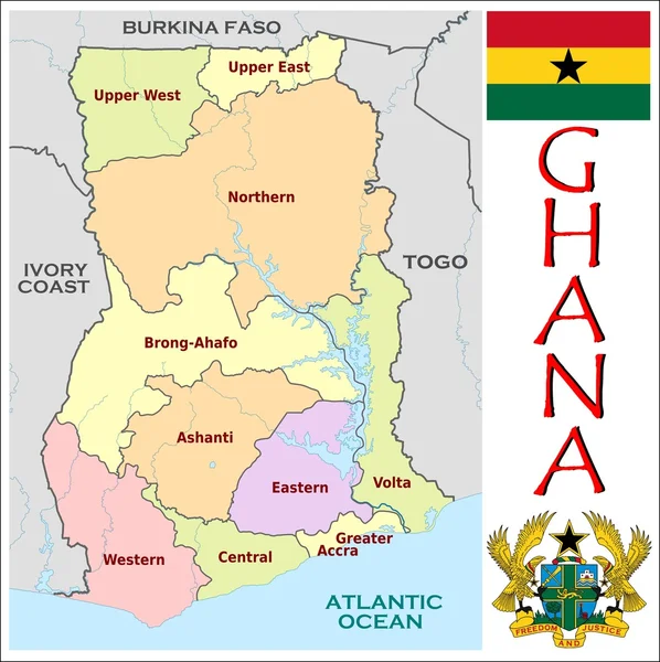 Gana idari yapılanması — Stok Vektör