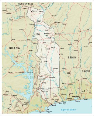 Togo physiography harita
