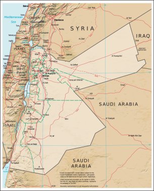 Jordan physiography harita