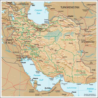 Iran physiography harita
