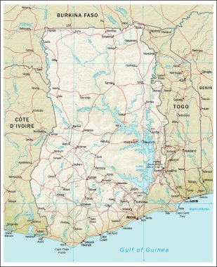 Gana physiography harita