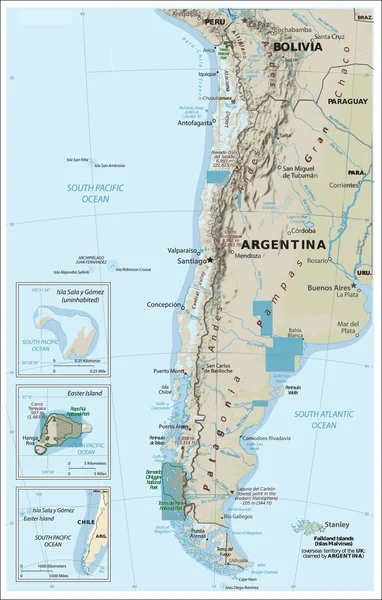 Mapa da fisiografia infantil — Vetor de Stock