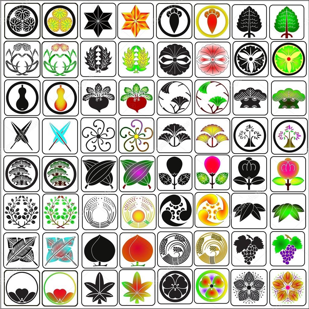 Japanese crests family emblems