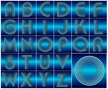 Tasarım yazı Abc alfabe numaralarını ayarlayın