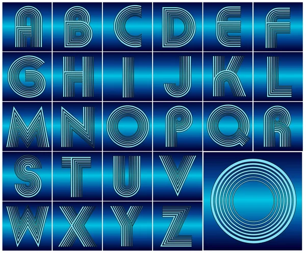 Abc 알파벳 숫자 레터링 디자인 설정 — 스톡 벡터
