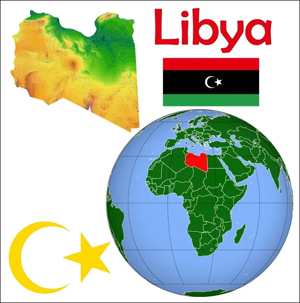 Libya location map — Stock Vector