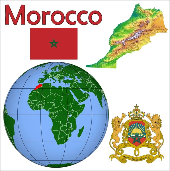 Morocco location map — Stock Vector