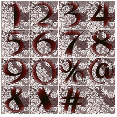 Tasarım yazı Abc alfabe numaralarını ayarlayın