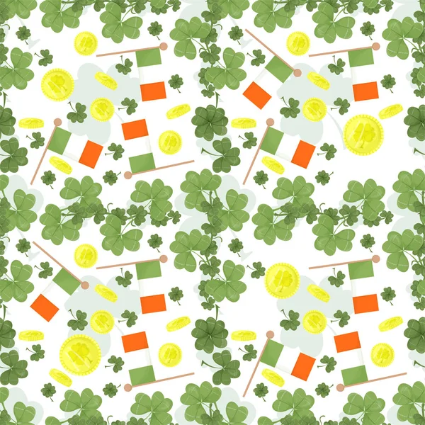 Fond Sans Couture Pour Conception Sur Thème Fête Saint Patricks — Image vectorielle