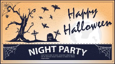 Cadılar Bayramı için klasik davetiye, Korkunç Ağaç Mezarlığı