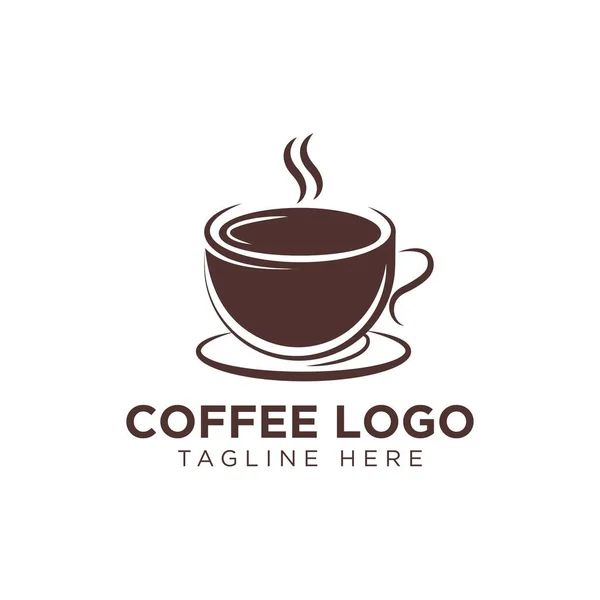 Caffè Caffè Logo Modello Design — Vettoriale Stock