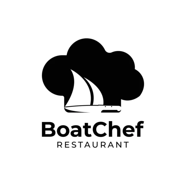 Ilustración Del Cuchillo Del Cocinero Inspiración Del Diseño Del Logotipo — Vector de stock