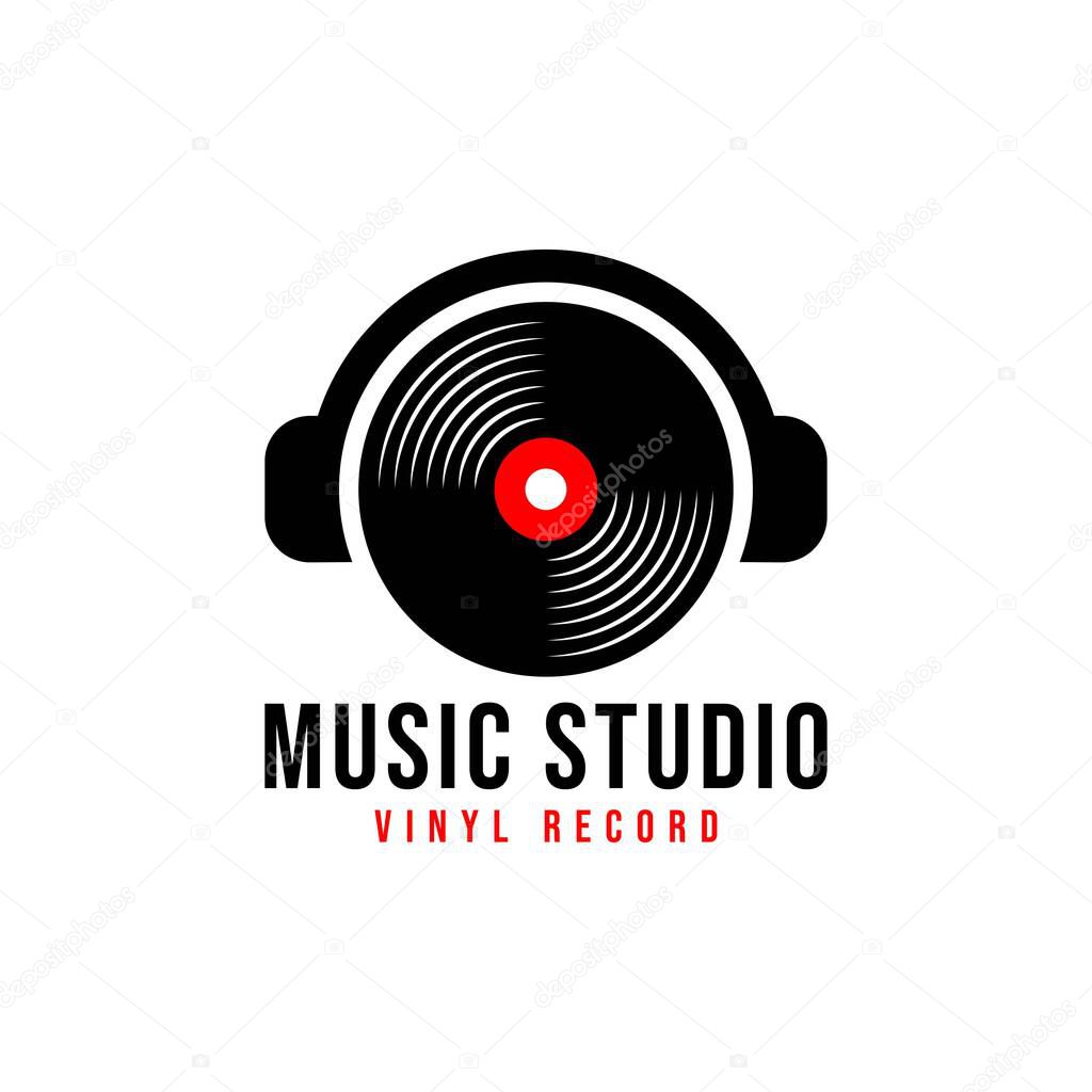 Headphone DJ, Music Studio Recording, Logo Design Inspiration